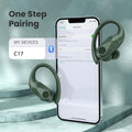 Wireless Earbuds, 90H Playtime Bluetooth Headphones, over Ear Buds with LED Display, Stereo Bass Earphones, Wireless Charging Case, IPX7