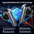 Wireless Earbuds, 2025 Bluetooth 5.4 Headphones in Ear with Stereo Deep Bass, 40H Bluetooth Ear Buds with 4 ENC Noise Cancelling Mics, IP7