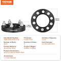 VEVOR Wheel Spacers, 1" Thick 5X4.5 Wheel Adapters, 5 Lug 5 X 114Mm Forged Spacers, 82.5 Mm Bore Hubcentric 1/2"-20 Studs, Fit for 1984-2013 Jeep