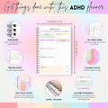 ADHD Daily Planner for Neurodivergent Adults - Productivity Daily Planner & Task Management to Stay Organized and Focused (Rainbow)