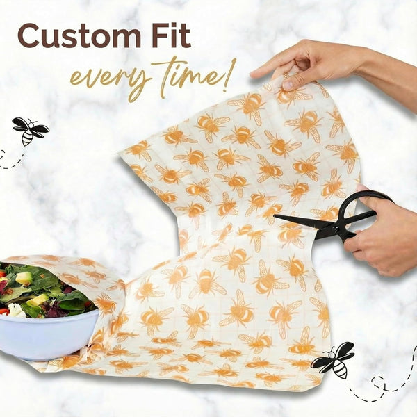 XXL Reusable Beeswax Wrap Roll 14 X 55 in | Cut to Size Beeswax Wraps for Food | Fold into Bread Bags | Cute Food Wraps | Gift Reusable Wrap