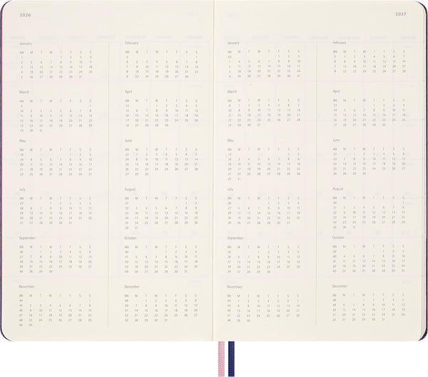 Moleskine Limited Edition Sakura 18 Month 2025-2026 Weekly Planner, Hard Cover, Large (5" X 8.25"), Cherry Blossoms, 208 Pages