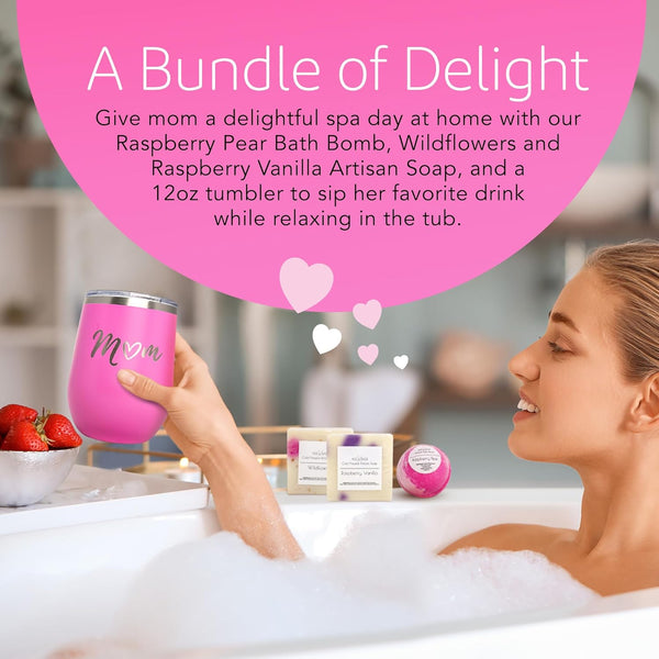 Mom Spa Gift Basket for Women - Self Care Basket, Relaxation, Pampering Gifts for Girlfriend, Wife, Mom, Sister, Friends - Birthday Bundles,