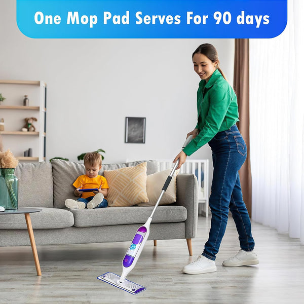 4 Pack Reusable Pads Refills for Swiffer Power Mop, Power Mop Refills for Swiffer Powermop, Cleaning Stubborn Debris from Wooden Floors