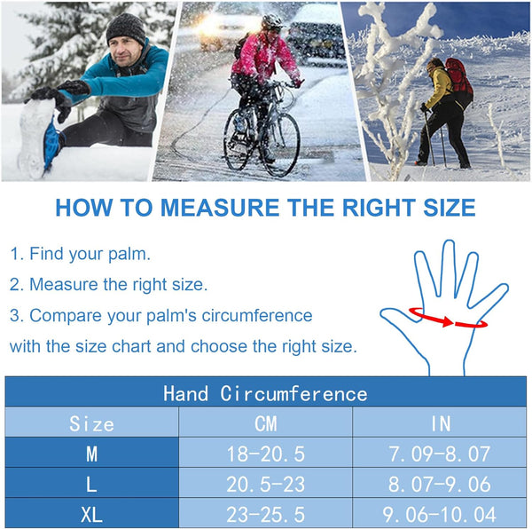 Wanheart Lightweight Winter Gloves for Men & Women, Touchscreen Thermal Gloves, Water-Resistant Windproof Anti-Slip Warm for Cycling, Running,