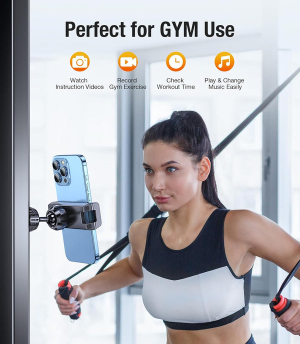 Magnetic Phone Holder for GymãStrong MagnetsãGym Magnetic Phone Holder Attach to Metal Surface, Magnetic Phone Mount for Gym Accessories for Men