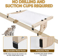 Cat Window Perch, Cat Window Hammock for Indoor Cats, Easy to Adjust & Assemble Large Cat Bed Seat for Windowsill, Bedside,Drawer and Cabinet