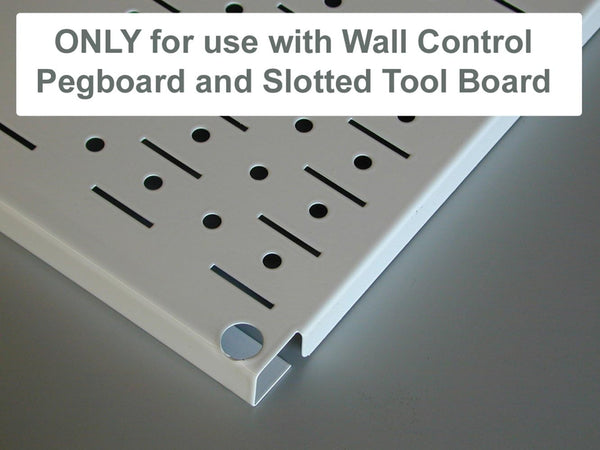 Wall Control Shelf 4in Deep Pegboard Shelf Assembly Pegboard and Slotted Tool Board – Red Red 4in x 16in