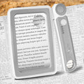 Magnifying Glass with Light, 5X 10X 45X Rechargeable Magnifier with 20 LED Light, 3 Modes Folding Lighted Magnifying Glass Handheld for Seniors