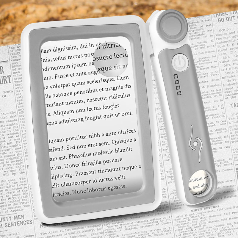 Magnifying Glass with Light, 5X 10X 45X Rechargeable Magnifier with 20 LED Light, 3 Modes Folding Lighted Magnifying Glass Handheld for Seniors