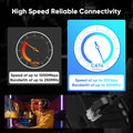 Cat 6 Outdoor Ethernet Cable 150 Ft, 24AWG 10Gbps Cat6 Cable Cord Waterproof Direct Burial LLDPE UV Jacket, Internet Network Cable with 40 Ties