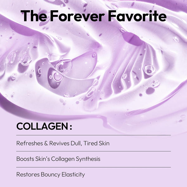 LAPCOS Collagen Sheet Mask, Firming Daily Face Mask with Collagen Peptides for Anti-Aging, Helps to Minimize Wrinkles, Restores Skin Elasticity &