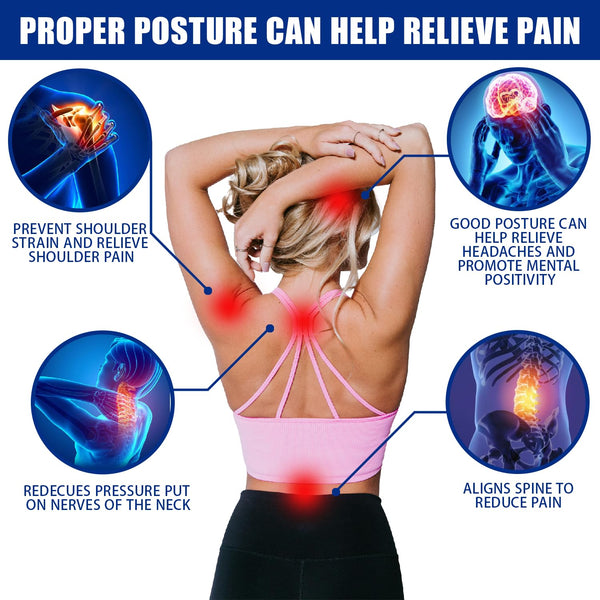 Posture Corrector for Women and Men - Adjustable Back Brace for Pain Relief - Enhances Posture and Provides Lumbar Support - Upper and Lower Back