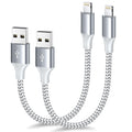 [Apple Mfi Certified] Short Iphone Charger 1Ft 2Pack,Usb a to Lightning Cord Nylon Braided 12 Inch Fast Charging Iphone Cable Compatible with