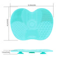2 Pcs Silicone Make up Brush Cleaning Mat, Makeup Brush Cleaner Mats, Cosmetic Cleaning Pads, Portable Washing Tool with Suction Cup for Makeup