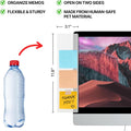 Monitor Memo Board 2Pcs - Flexible Clear PET Computer Screen Sticky Note Holder - Side Panel Message Organizer - Versatile Office Desk Accessories