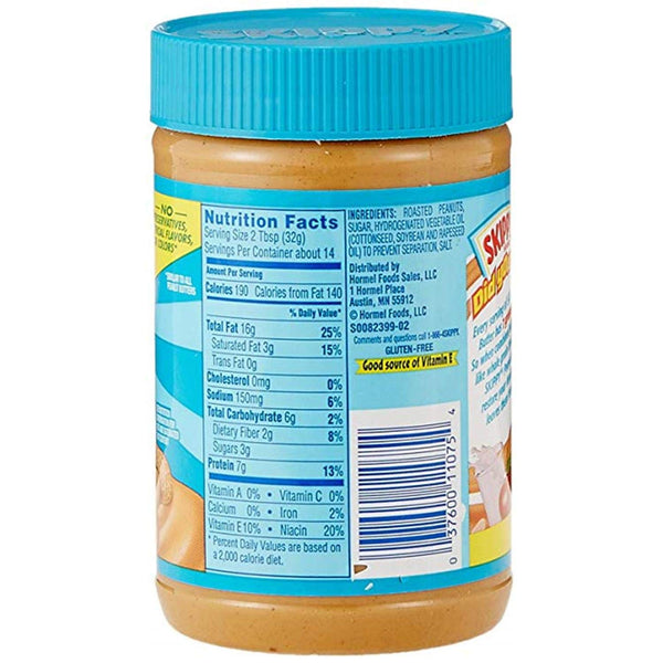 Skippy Peanut Butter, Creamy, 16.3 Oz