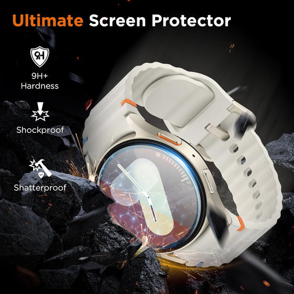 LK 4 Pack for Samsung Galaxy Watch 7 Screen Protector 40Mm, Perfectly Fit, Top 9H Tempered Glass for Galaxy Watch 6/5/4/ FE 40Mm Screen Protector,