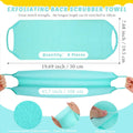 4 Pack Exfoliating Washcloth Back Scrubber Set, 2 Exfoliating Body Scrubber Nylon Back Body Scrub Towel, 2 Pairs Shower Gloves for Women Men Bath