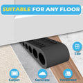 Rubber Door Stoppers for Bottom of Door - 4 Pack Door Stop Wedge with Holder Heavy Duty Doorstop for Home Office Dorm Classroom Garage Stackable