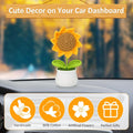 Crochet Flowers Artificial Sunflower for Office Desk Car Dashboard Decor, Funny Gifts for Women Birthday Christmas Party Decorations Motivational