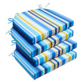 Downluxe Outdoor Chair Cushions Set of 4 for Patio Furniture, Water-Resistant Patio Chair Cushions with Ties, High Density Foam Outdoor Seat