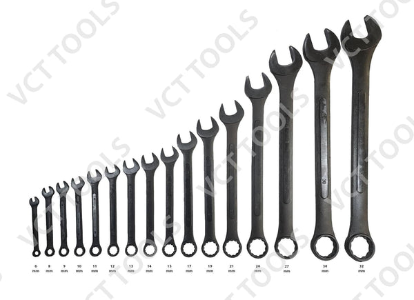 VCT 16Pc Raised Panel Combination Wrenches Set 12-Point Metric Wrench Set 6-32Mm