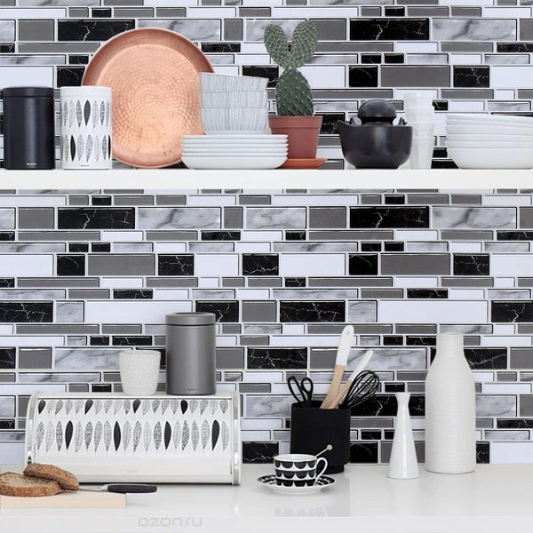 Livebor Peel and Stick Kitchen Wallpaper Backsplash Wall Paper for Kitchen 11.8Inch X 78.7Inch Backsplash Tiles Wallpaper Peel and Stick