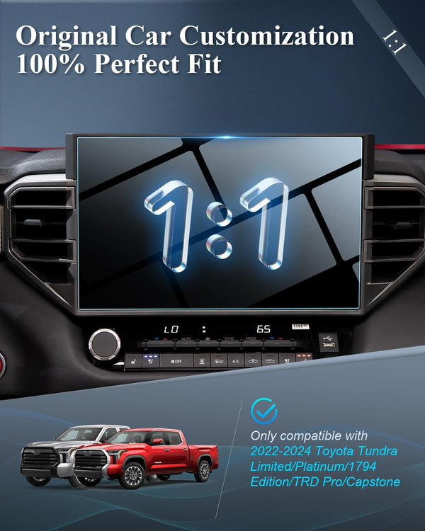 BIBIBO for 2023 2024 Toyota Tundra Screen Protector 2022-2024 Toyota Tundra &2024 Toyota Tacoma 14" Radio Screen Protector Toyota Tundra Accessories