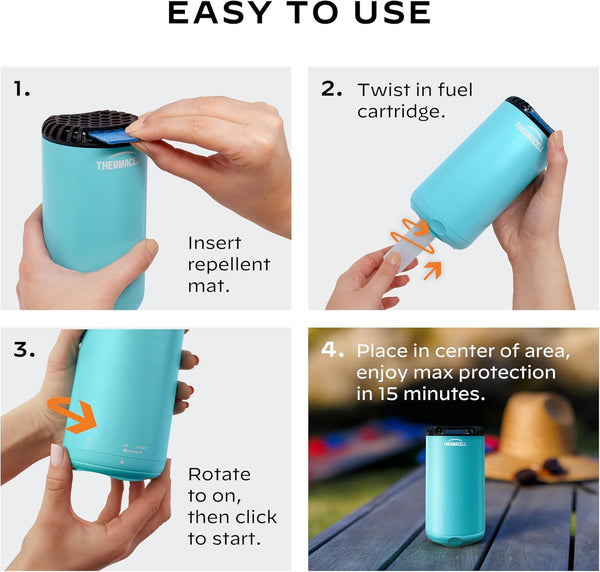 Thermacell Mosquito Repeller Patio Shield; Includes 12-Hour Refill; 15 Foot Zone of Protection; Highly Effective Mosquito Repellent for Patio; Bug