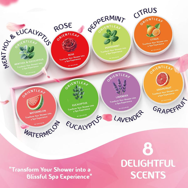 Shower Steamers Aromatherapy, Self Care Birthday Gifts for Women, 8 Pack Stocking Stuffers Christmas Gifts for Mom Men Teen Girls Adults, Stress