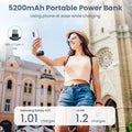 Mini Portable Charger USB C Power Bank,5200Mah 15W PD Phone Charger for Iphone,Ultra-Compact Plug in Battery Pack Compatible with Iphone