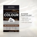 John Frieda Precision Foam Colour, Medium Natural Brown 5N, Full-Coverage Hair Color Kit, Anti-Fade Gray Coverage, Deep Color Saturation Hair Dye,