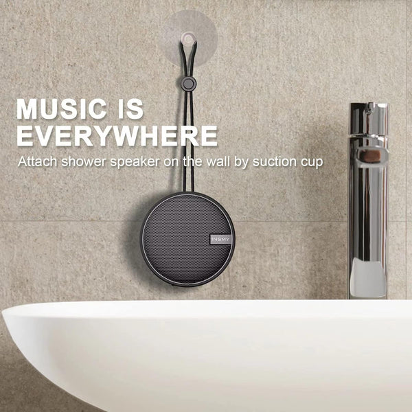 INSMY C12 IPX7 Waterproof Shower Bluetooth Speaker, Portable Small Speaker, Speakers Bluetooth Wireless Loud Clear Sound Support TF Card Suction