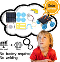 4 in 1 Solar Power & Electric Motor STEM Kits,Science Experiment Projects for Kids Beginners,Electronic Assembly Solar Powered Toy Kit,Diy