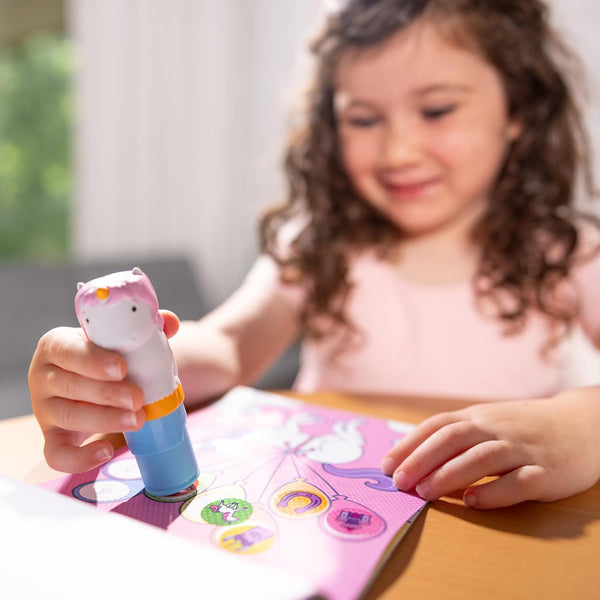 Melissa & Doug Sticker WOW!â¢ 24-Page Activity Pad and Sticker Stamper, 300 Stickers, Arts and Crafts Fidget Toy Collectible Character â Unicorn -