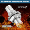 Enoch'S Land 3/4" Hose Barb Thru-Bulk Bulkhead Fitting,304 Stainless Steel Straight Hex Union Fitting for Air Water Fuel