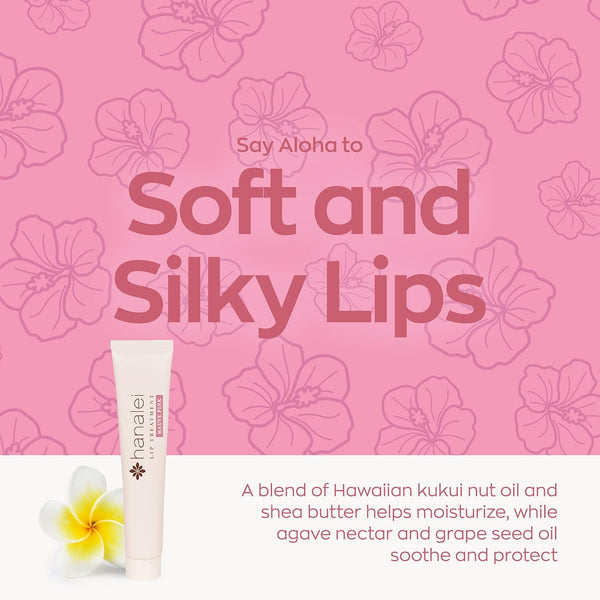 Hanalei Hydrating Lip Treatment Balm â Cruelty-Free, Paraben-Free Moisturizer for Severely Dry, Chapped Lips â Kukui Oil, Shea Butter & Grapeseed
