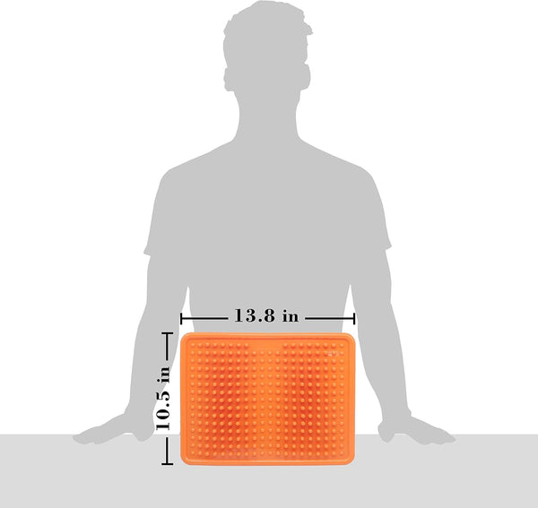 Foot Massager Mat, Acupressure Relaxation Reflexology Mat for Plantar Fasciitis, Heel, Arch Pain & Stress (Orange)
