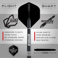 RED DRAGON Pegasus Professional Tungsten Steeltip Darts Set Available in 21, 23, 24, 25, 26, 28, 30 Gram with Flights, Stems (Shafts) and Wallet
