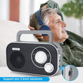 DreamSky AM FM Portable Radio Plug In Wall or Battery Operated for Home & Outdoor, Strong Reception & Sound, Large Dial Easy to Use, Transistor