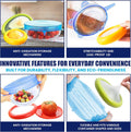 Fresh Guard - Set of 4 Reusable Storage Containers for Fridge - Anti-Oxidation - Avocado Saver and Tomato Holder + 6 Reusable Silicone Stretch