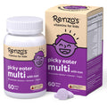 Renzo'S Picky Eater Kids Multivitamin with Iron, Dissolving Kids Vitamins with Vitamin D3 & K2 and More, 60 Sugar-Free Melty Tabs, Cherry Moâ