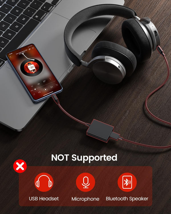 ANDTOBO USB to Aux Audio Adapter, 3.5Mm Male to USB Female, Car Music Player