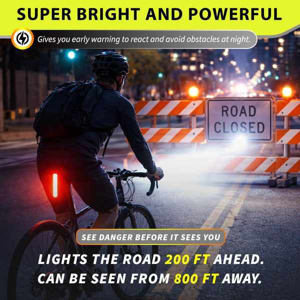 BLITZU Bike Lights, Super Bright Bicycle USB-C Rechargeable Headlight, Taillight & Bike Set, Waterproof Safety Front & Rear Back Light for Night