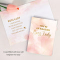 Boss Lady Gifts for Women, Best Boss Gift with Grocery Canvas Tote Bag, Funny Boss Christmas Box for Women, Cool Basket for Bosses Female, Office