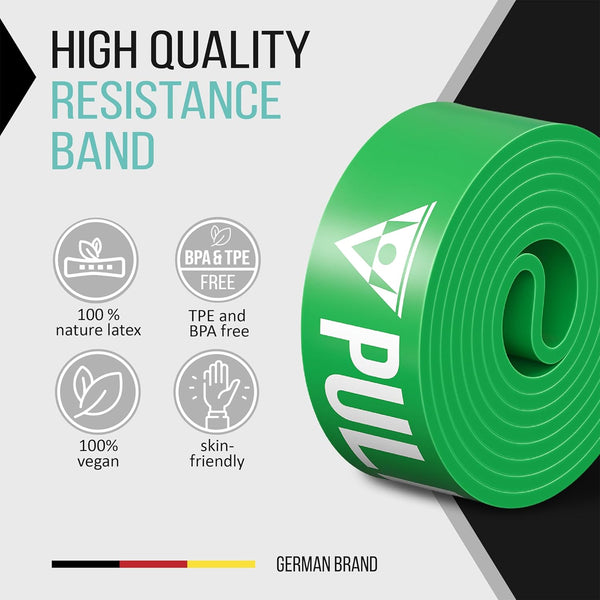 PULLUP & DIP Fitness Bands, Resistance Bands with Bag, Door Anchor (With Sets) and Exercise Guide - Single & in Value Set, Pull-Up Band Fitness