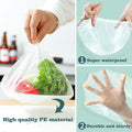 300Pcs Reusable Elastic Food Covers - Universal Stretchable Clear Adjustable Plastic Plate & Bowl Covers, Outdoor Fresh Keeping Bags, Kitchen