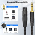 HOSONGIN XLR Female to 1/4 TRS Male Balanced Cable, 6.35Mm Balanced Stereo Jack Cable with 3-Pin Connector, Nylon Braided for Live Sound,