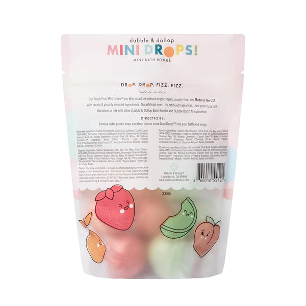 Dabble & Dollop Bath Bombs, 100% Natural Droplets for Kids, Original Scents - USA Made, Moisturizing & Fun Droplets, Paraben & Sulfate Free,
